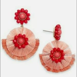 NEW INC Gold Tone, Coral Drop Earrings